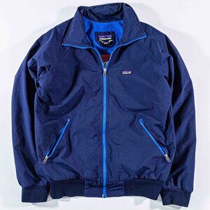 Patagonia Shelled Synchilla Jacket Medium M Navy Blue Fleece Lined Sty 28145